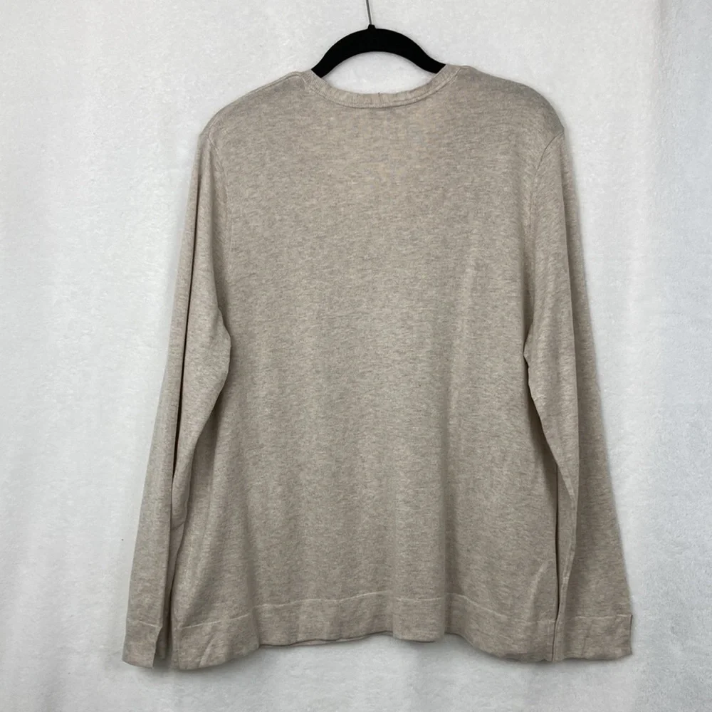 J. Jill Women’s Silk|Cotton Blend Lightweight V-neck Sweater